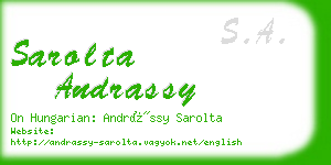 sarolta andrassy business card